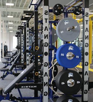 Weights in the Rinderknecht Athletic Center